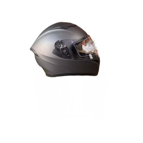 KASK ÇENE AÇILIR MAT GRİ (XXL)