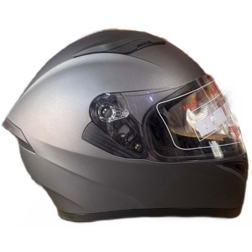 KASK FULL FACE VİZÖRLÜ MAT GRİ (L)