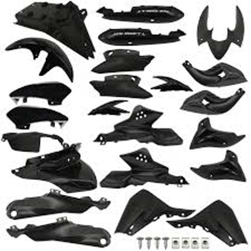 KAPORTA SETİ SİYAH DRIFT L 23 PARÇA STİCKERLI