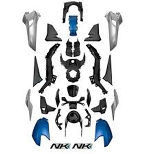 KAPORTA SETİ NK 250 MAVİ 17 PARÇA STİCKERLI