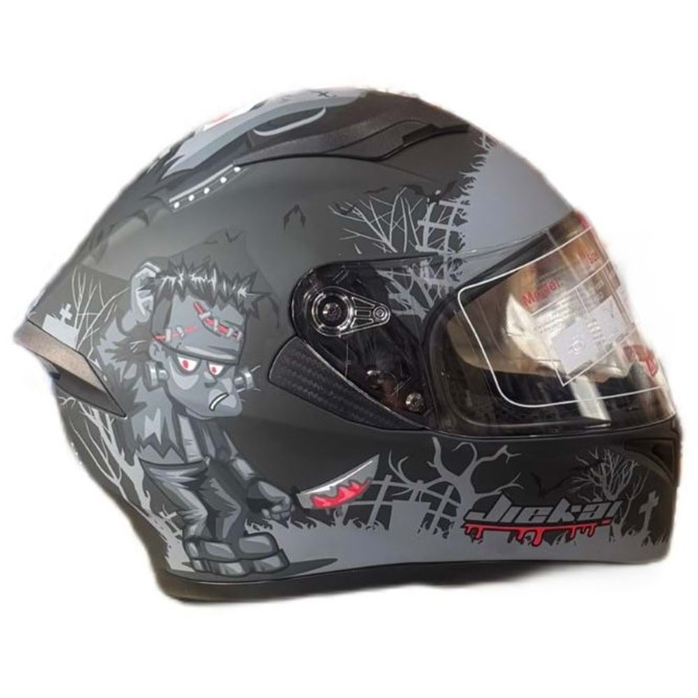 KASK FULL FACE VİZÖRLÜ MAT SİYAH GRİ-A5 (L)