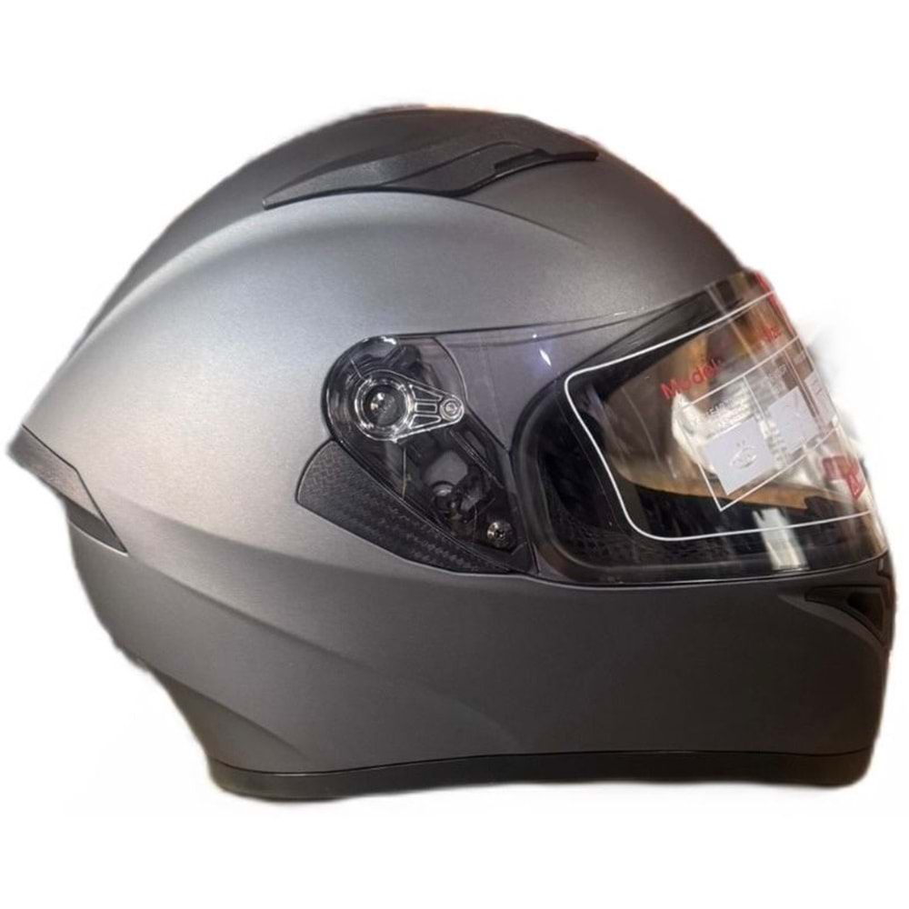 KASK FULL FACE VİZÖRLÜ MAT GRİ (XL)