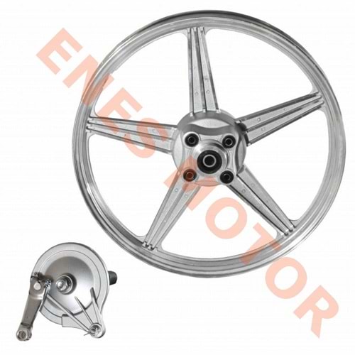 ARKA JANT ALİMİNYUM KOMPLE 1,60x18 AGK + KAMPANA BALATA DAHİL